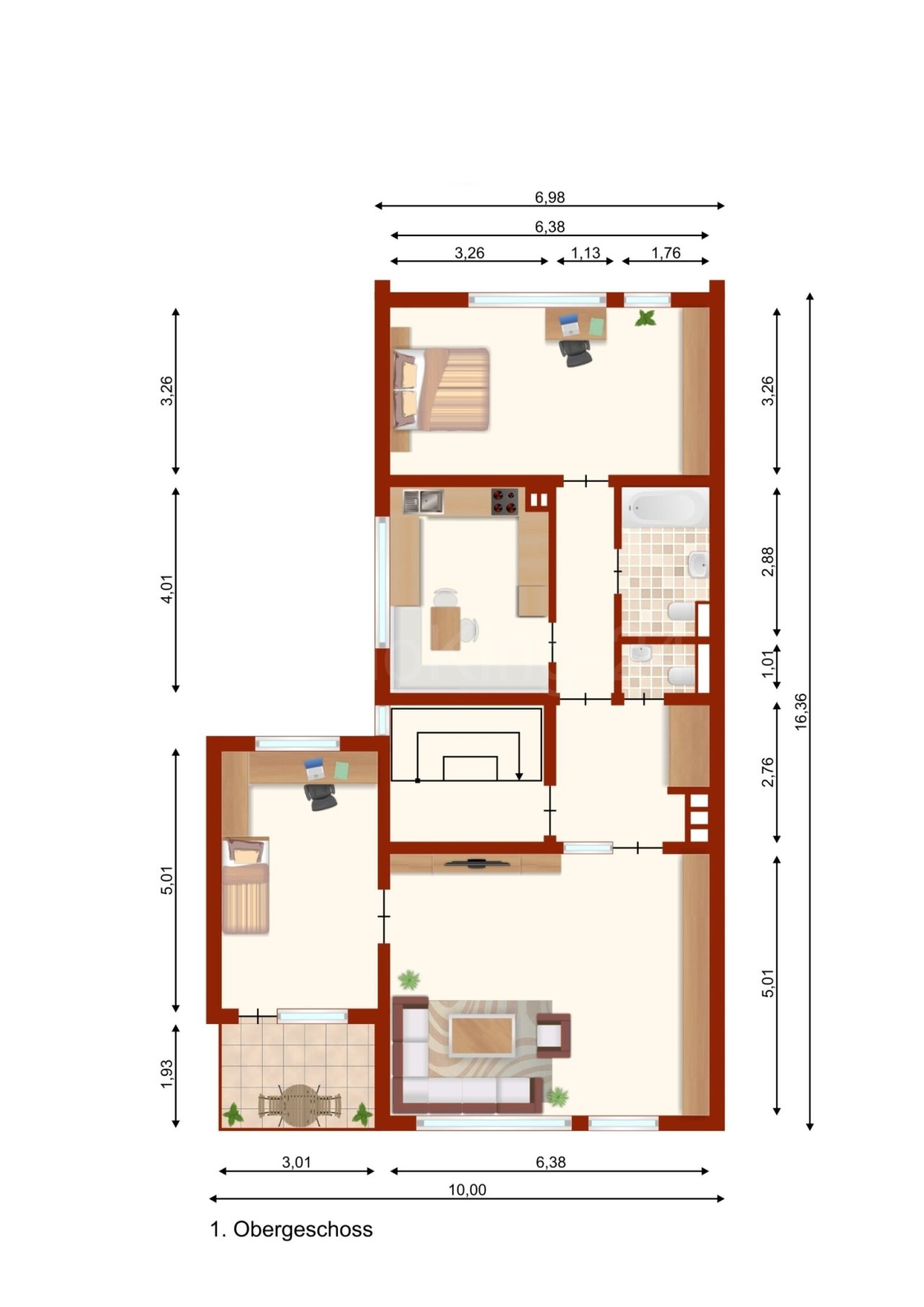 GRUNDRISS 1. OBERGESCHOSS
